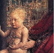 EYCK, Jan van The Virgin of Chancellor Rolin (detail) ds oil painting